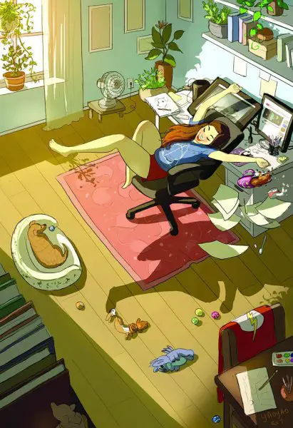 happiness living alone illustrations yaoyao ma van as 120 5991aa6c1bb85 700