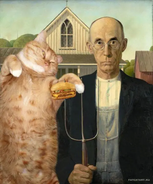 cats6 “American Gothic” by Grant Wood