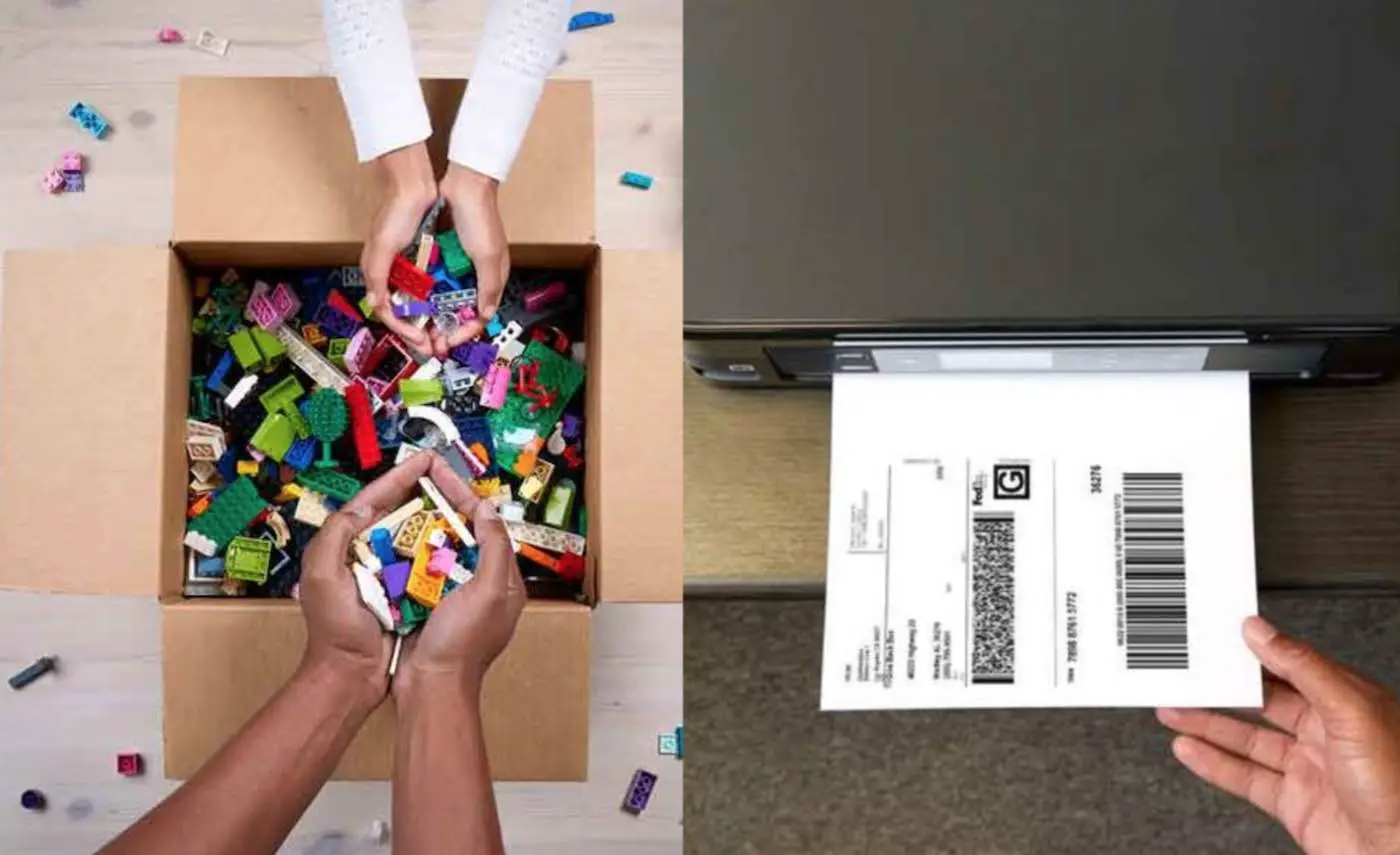 Shipping Label and LEGOs Released
