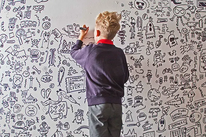 doodle boy decorates restaurant joe whale 33