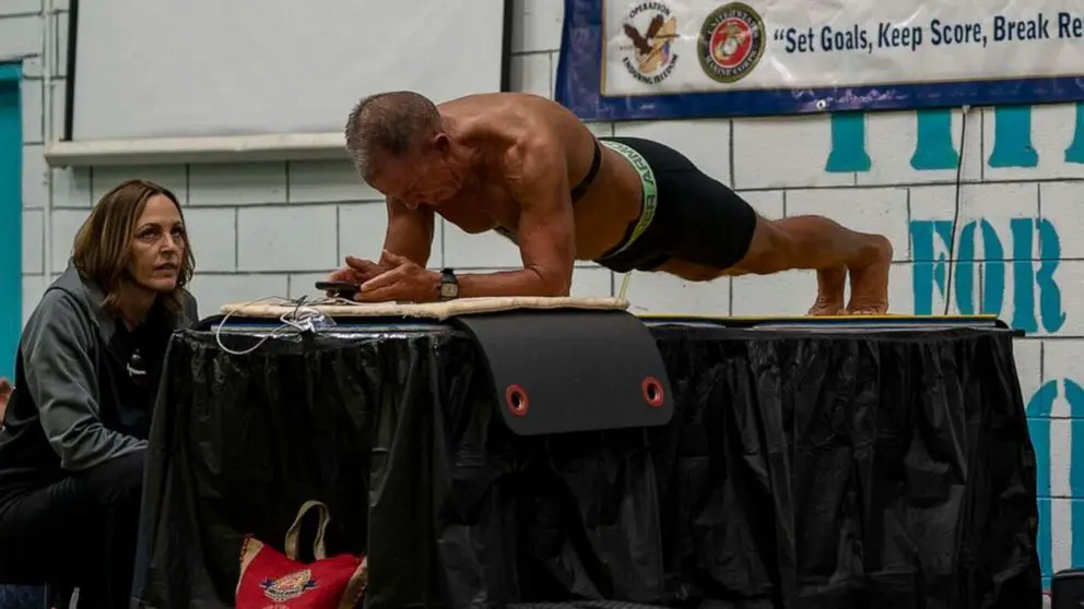 world record of an eight-hour plank