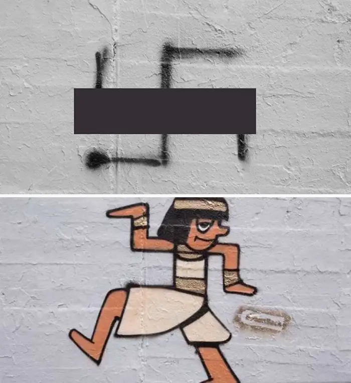 racist graffiti changed