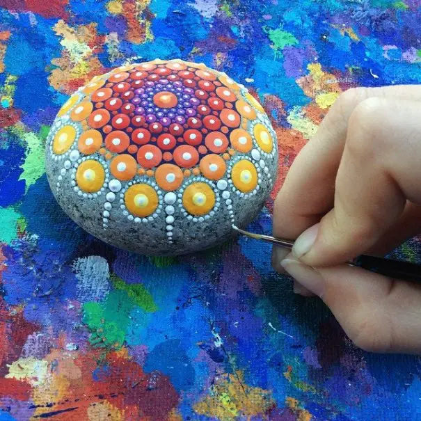 painting colorful Mandala 