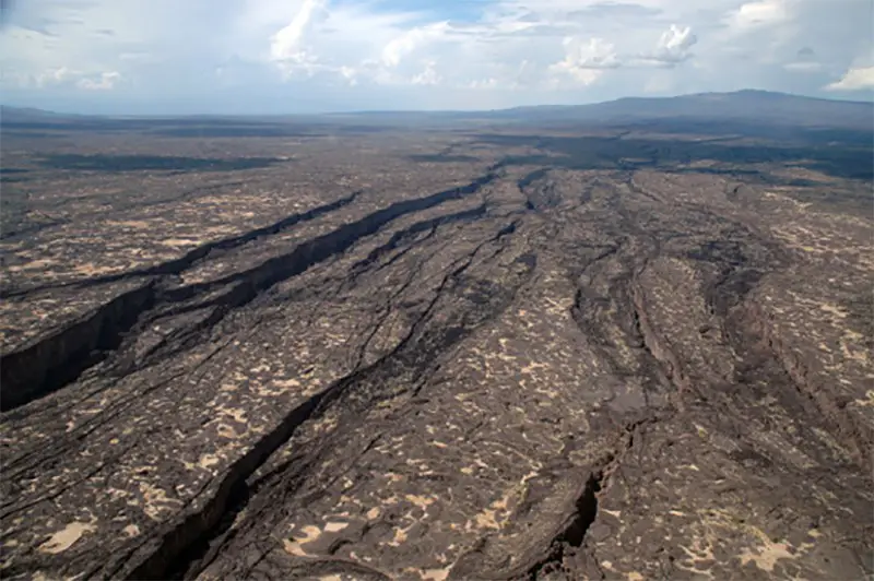The 35-mile-long rift in the Ethiopian desert.