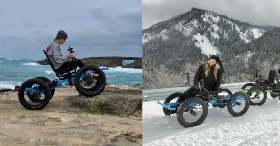 This Woman Can Go Anywhere with the custom wheelchair. 