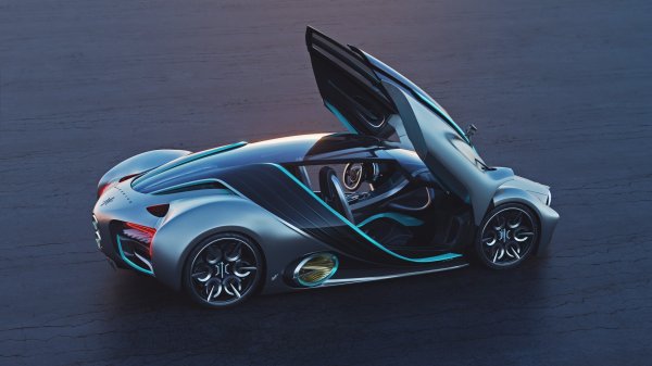 hydrogen-powered super-car 